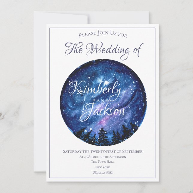 Starry Night Sky Invitation (Front)