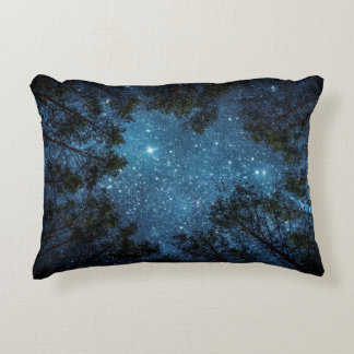 Starry night sky, Milky Way. Accent Pillow