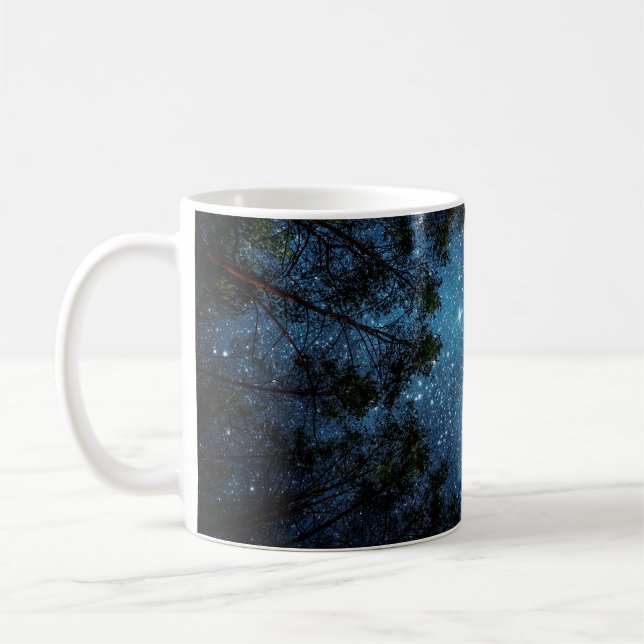Starry night sky, Milky Way. Coffee Mug (Left)