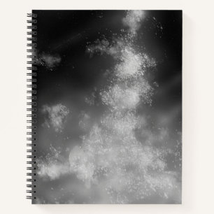 Starry Night Sky Monochrome Notebook