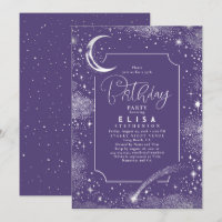 Starry Night Sky Moon Mystical Celestial Birthday