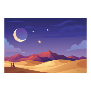Starry night sky photo print