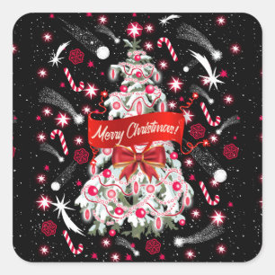 Starry Night Square Sticker