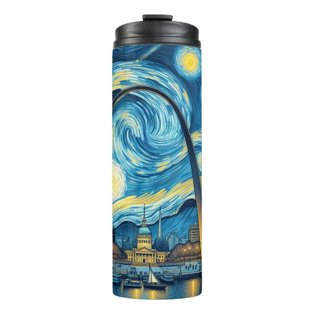 Starry Night St. Louis Missouri Thermal Tumbler (Front)