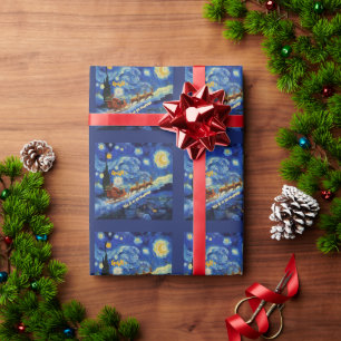 Starry Night St Nicholas Arrives In St Remy Wrapping Paper