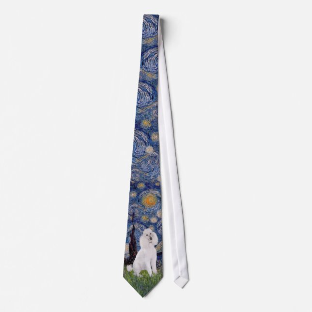 Starry Night - Standard Poodle (W) Tie (Front)