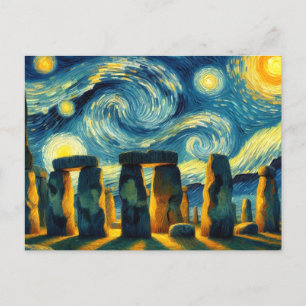 Starry Night Stonehenge Postcard