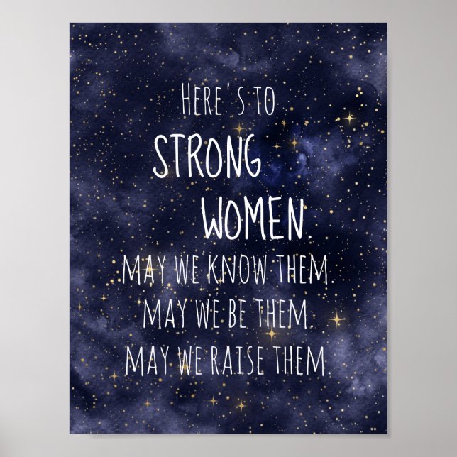 Starry Night Strong Women Motivational  Poster (Front)