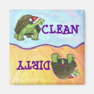Starry Night Tortoise Christmas Magnet
