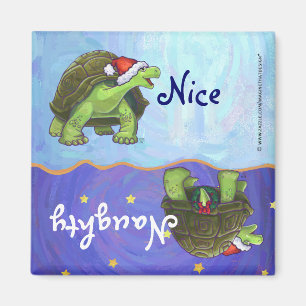Starry Night Tortoise Christmas Magnet