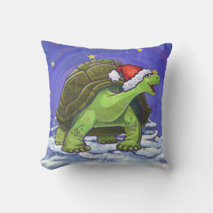 Starry Night Tortoise Christmas Throw Pillow