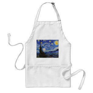 Starry Night: Town Saint Remy by Vincent Van Gogh Standard Apron