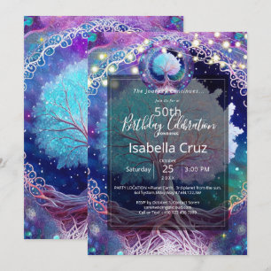 Starry Night Tree of Life Invitation