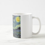 Starry Night - van Gogh Coffee Mug<br><div class="desc">From the miner's lamp of Nuenen to the one he placed on his window-sill following the scene with Gauguin; from the evening star he noted in 1875 in Corot Olive Orchard to the letter he wrote to his brother in August 1888, in which he said: "Some day or other you...</div>