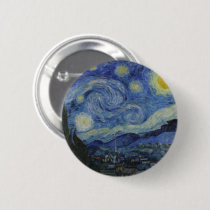 Starry Night & Van Gogh /famous vintage art 2 Inch Round Button