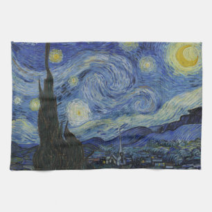 Starry Night & Van Gogh /famous vintage art Kitchen Towel