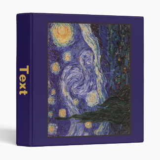 Starry Night, Van Gogh French Town Saint Remy Binder