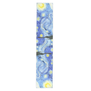 Starry Night Van Gogh Impressionism Table Runner