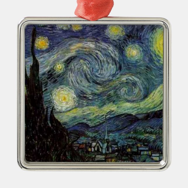 Starry Night - van Gogh Metal Ornament (Front)