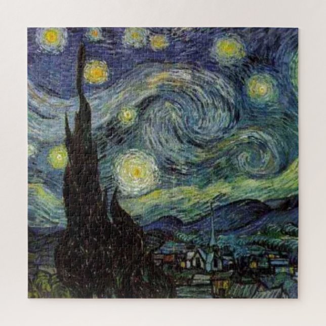 Starry Night - van Gogh Painting Art Jigsaw Puzzle (Vertical)