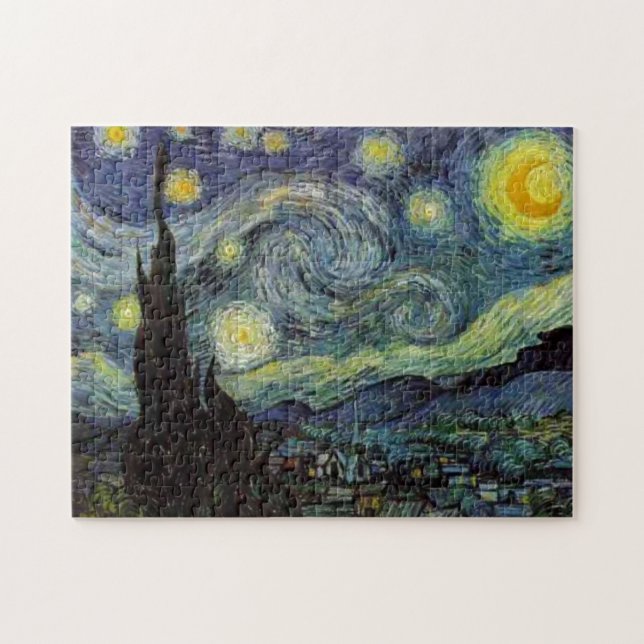 Starry Night - van Gogh Painting Art Jigsaw Puzzle (Horizontal)