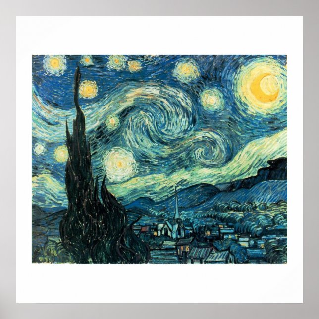Starry Night Van Gogh Poster (High Quality) (Front)