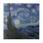 Starry Night - Van Gogh Tile<br><div class="desc">Van Gogh -Starry Night ceramic tile</div>