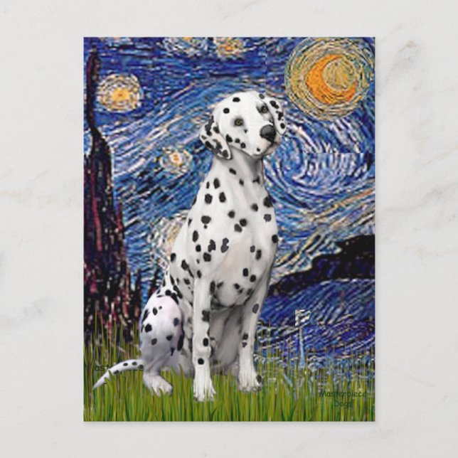 Starry Night (Vertical)  - Dalmatian Postcard (Front)
