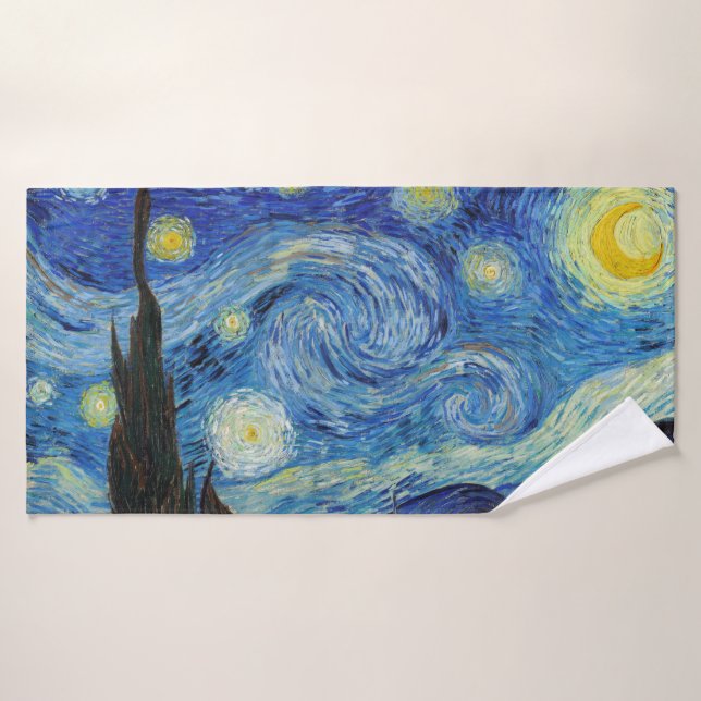 Starry Night, Vincent van Gogh (Serviette de bain)