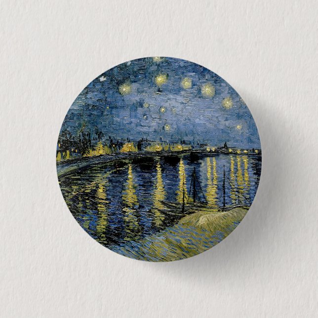  Starry Night  Vincent  van Gogh    1 Inch Round Button (Front)