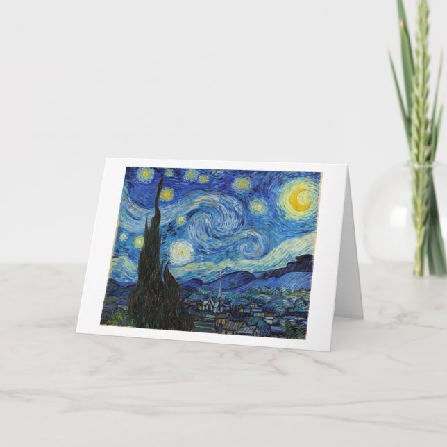 Starry Night, Vincent van Gogh Card (Front)