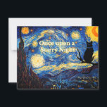 Starry Night Vincent van Gogh Cat Greeting Card<br><div class="desc">A fun, colourful and whimsical cat design. This cheerful card is perfect for the cat lover in your life. I hope it makes them happy . . . that is my goal and passion! ⭐You can be creative and customize all my designs by adding text, changing the background colour on...</div>