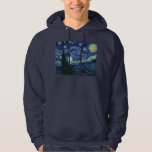 Starry Night Vincent van Gogh Fine Art Painting Hoodie<br><div class="desc">Vincent van Gogh (Dutch, 1853 - 1890) Starry Night, 1889, Oil on canvas Unframed: 73 × 92 cm (28.7 × 36.2 in) This painting depicts the view from the east facing window of Van Gogh's asylum room at Saint-Rémy-de-Provence, he added an idealized village. It has been in the permanent collection...</div>