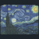 Starry Night Vincent van Gogh Fine Art Painting iPad Smart Cover<br><div class="desc">Vincent van Gogh (Dutch, 1853 - 1890) Starry Night, 1889, Oil on canvas Unframed: 73 × 92 cm (28.7 × 36.2 in) This painting depicts the view from the east facing window of Van Gogh's asylum room at Saint-Rémy-de-Provence, he added an idealized village. It has been in the permanent collection...</div>
