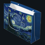 Starry Night Vincent van Gogh Fine Art Painting Large Gift Bag<br><div class="desc">Vincent van Gogh (Dutch, 1853 - 1890) Starry Night, 1889, Oil on canvas Unframed: 73 × 92 cm (28.7 × 36.2 in) This painting depicts the view from the east facing window of Van Gogh's asylum room at Saint-Rémy-de-Provence, he added an idealized village. It has been in the permanent collection...</div>