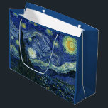 Starry Night Vincent van Gogh Fine Art Painting Large Gift Bag<br><div class="desc">Vincent van Gogh (Dutch, 1853 - 1890) Starry Night, 1889, Oil on canvas Unframed: 73 × 92 cm (28.7 × 36.2 in) This painting depicts the view from the east facing window of Van Gogh's asylum room at Saint-Rémy-de-Provence, he added an idealized village. It has been in the permanent collection...</div>