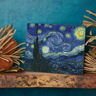 Starry Night Vincent van Gogh Fine Art Painting Plaque