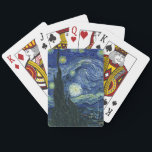 Starry Night Vincent van Gogh Fine Art Painting Playing Cards<br><div class="desc">Vincent van Gogh (Dutch, 1853 - 1890) Starry Night, 1889, Oil on canvas Unframed: 73 × 92 cm (28.7 × 36.2 in) This painting depicts the view from the east facing window of Van Gogh's asylum room at Saint-Rémy-de-Provence, he added an idealized village. It has been in the permanent collection...</div>