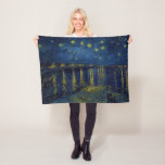 Starry Night, Vincent van Gogh Fleece Blanket<br><div class="desc">Vincent Willem van Gogh (30 March 1853 – 29 July 1890) was a Dutch post-impressionist painter who is among the most famous and influential figures in the history of Western art. In just over a decade, he created about 2, 100 artworks, including around 860 oil paintings, most of which date...</div>