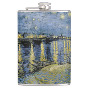  Starry Night  Vincent  van Gogh      Hip Flask