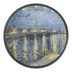 Starry Night Vincent van Gogh Hockey Puck