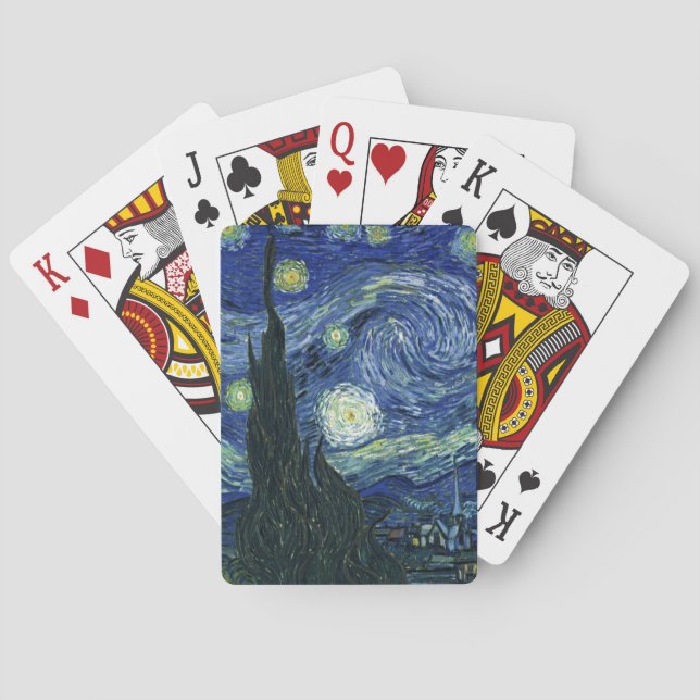Starry Night Vincent van Gogh Impressionist Art Playing Cards (Back)