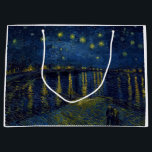 Starry Night, Vincent van Gogh Large Gift Bag<br><div class="desc">Vincent Willem van Gogh (30 March 1853 – 29 July 1890) was a Dutch post-impressionist painter who is among the most famous and influential figures in the history of Western art. In just over a decade, he created about 2, 100 artworks, including around 860 oil paintings, most of which date...</div>