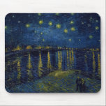 Starry Night, Vincent van Gogh Mouse Pad<br><div class="desc">Vincent Willem van Gogh (30 March 1853 – 29 July 1890) was a Dutch post-impressionist painter who is among the most famous and influential figures in the history of Western art. In just over a decade, he created about 2, 100 artworks, including around 860 oil paintings, most of which date...</div>
