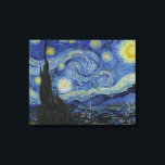 Starry Night Vincent van Gogh Painting Canvas Print<br><div class="desc">This beautiful, fine art design shows Dutch post-Impressionist painter Vincent van Gogh's famous painting, "The Starry Night." Painted during his stay at the Saint Remy asylum in the 1880's, van Gogh depicted the rolling hills and cypress trees he saw from his window. He also added the village, which he could...</div>