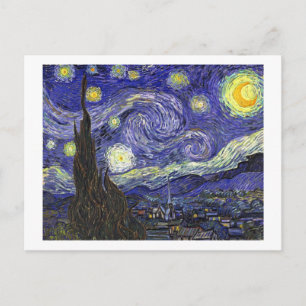 Starry Night, Vincent Van Gogh. Postcard