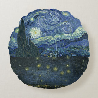 Starry night Vincent van Gogh Round Pillow