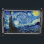 Starry Night, Vincent van Gogh Serving Tray<br><div class="desc">Vincent Willem van Gogh (30 March 1853 – 29 July 1890) was a Dutch post-impressionist painter who is among the most famous and influential figures in the history of Western art. In just over a decade, he created about 2, 100 artworks, including around 860 oil paintings, most of which date...</div>