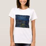 Starry Night, Vincent van Gogh T-Shirt<br><div class="desc">Vincent Willem van Gogh (30 March 1853 – 29 July 1890) was a Dutch post-impressionist painter who is among the most famous and influential figures in the history of Western art. In just over a decade, he created about 2, 100 artworks, including around 860 oil paintings, most of which date...</div>
