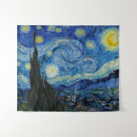 Starry Night | Vincent Van Gogh Tapestry<br><div class="desc">Starry Night (1889) by Dutch artist Vincent Van Gogh. Original artwork is an oil on canvas depicting an energetic post-impressionist night sky in moody shades of blue and yellow. 

Use the design tools to add custom text or personalize the image.</div>